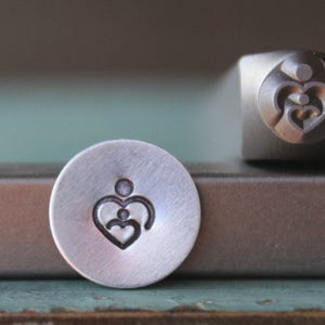 Supply Guy 6mm Mother&#39;s Heart Symbol Metal Design Stamp - Metal Stamp - Metal Stamping and Jewelry Tool - SGCH-148