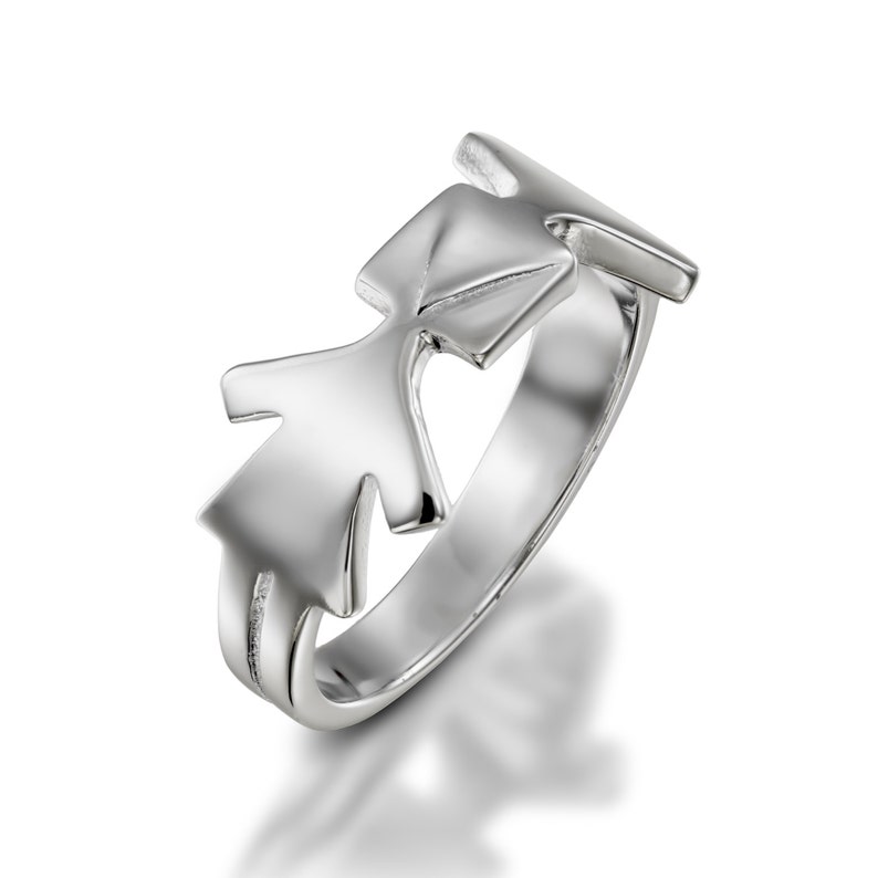 Man Woman figures silver ring.statement silver ring.contemporary jewelry.anniversarywedding ring,promise gold ring,Stackable ring 925
