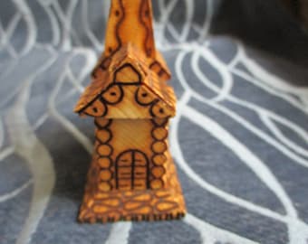 Small Hand Carved Wood Church Made in Moscow, Russia