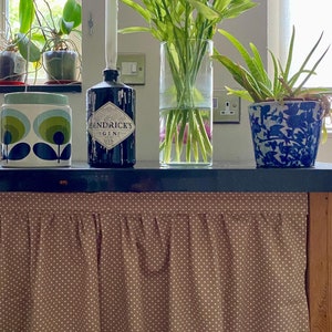 Cabinet Cover, Kitchen Curtain, storage unit curtain, sink skirt, counter valance, cupboard curtains, Cabinet curtain, Vanity Curtain