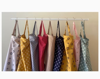 Bright Cotton Nursing Cover: Breastfeeding Apron with Hoop
