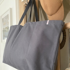EXTRA LARGE BEACH BAG - Graue Tragetasche, Große Tragetasche, Große Tragetasche, Tote Handtasche, Strandtasche