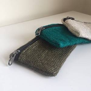 Porte-monnaie en chanvre, 4 pouces, portefeuille en chanvre, pochette en chanvre, porte-monnaie en chanvre
