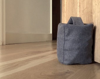 Fabric Door Stop with Handle: Chic Home Decor (Ships Empty)