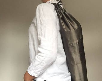 Pure Silk Yoga Mat Bag: Minimalist Meditation Carrier