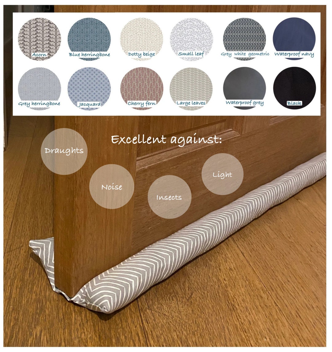 Double Under Door Draught Excluder, Double Sided Door Draft Stopper Uk