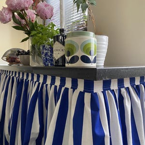 SINK SKiRT, CUSTOM CUPBOARD CURTAiNS, counter valance, Kitchen Curtain, storage unit curtain, Cabinet curtain, Vanity Curtain, Cabinet Cover