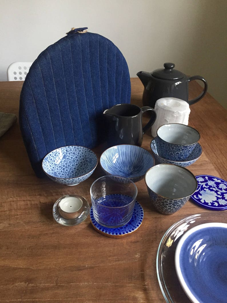 tea warmer denim tea cosy teapot warmer kitchen present cover for teapot kitchen gift denim teapot cover TEA COSY english tea cozy