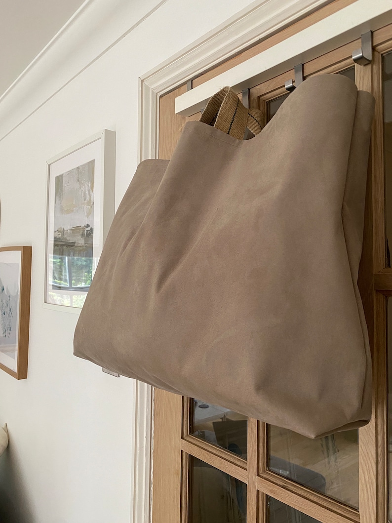 EXTRA LARGE TOTe BAG, 65 x 42 cm, Mock suede Oversize tote bag, Giant tote, ENORMOuS bag, XxL man bag image 7