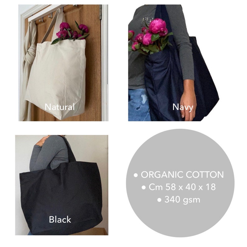 Organic cotton tote bags.