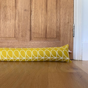 LONG DRAUGHT EXCLUDER, customisable draft stopper, Natural Linen draft excluder with filling, Window / Door Draft Stopper filled, made in Uk