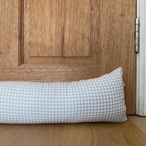 DRAUGHT EXCLUDER, draft stopper, beige draft excluder with filling, Door draft stopper custom made
