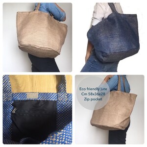 Large Jute tote bags.