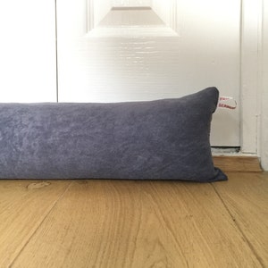 GREY DRAFT EXCLUDER, draught blocker, draft stopper, door sausage, draft stop with filling