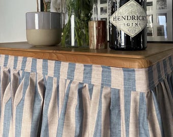 CUSTOM SINK SKiRT, CUPBOARD CURTAiNS counter valance, Kitchen Curtain, storage unit curtain, Cabinet curtain, Vanity Curtain, Cabinet Cover