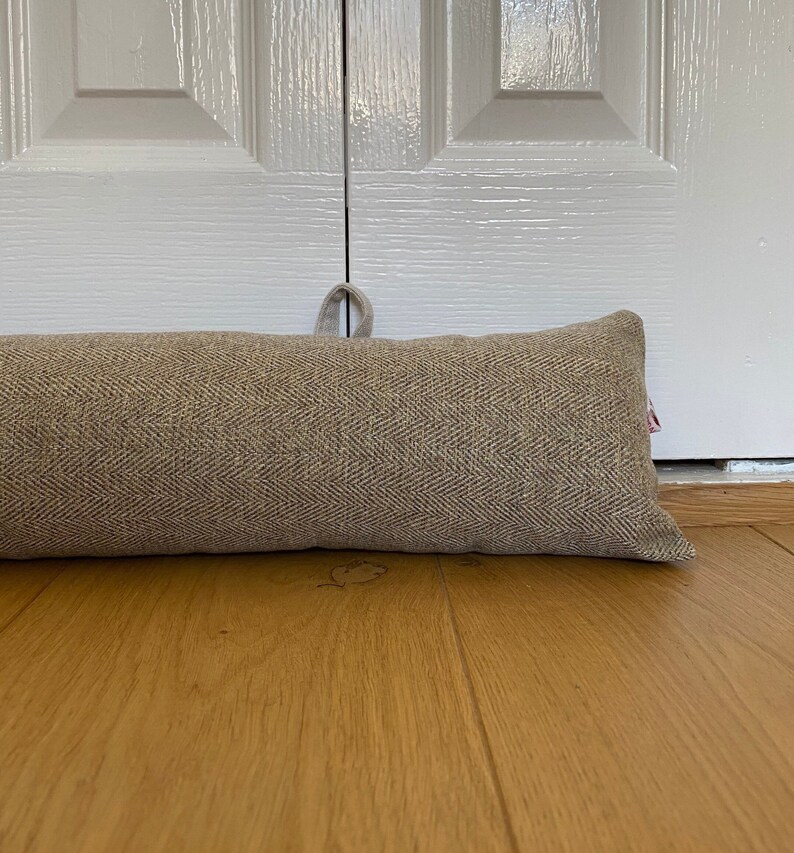 DRAUGHT EXCLUDER With HOOPS Grey Draft Stopper Door Snake Etsy