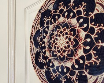 Large Mandala Wall Decor: Bohemian Hoop Art (30cm)