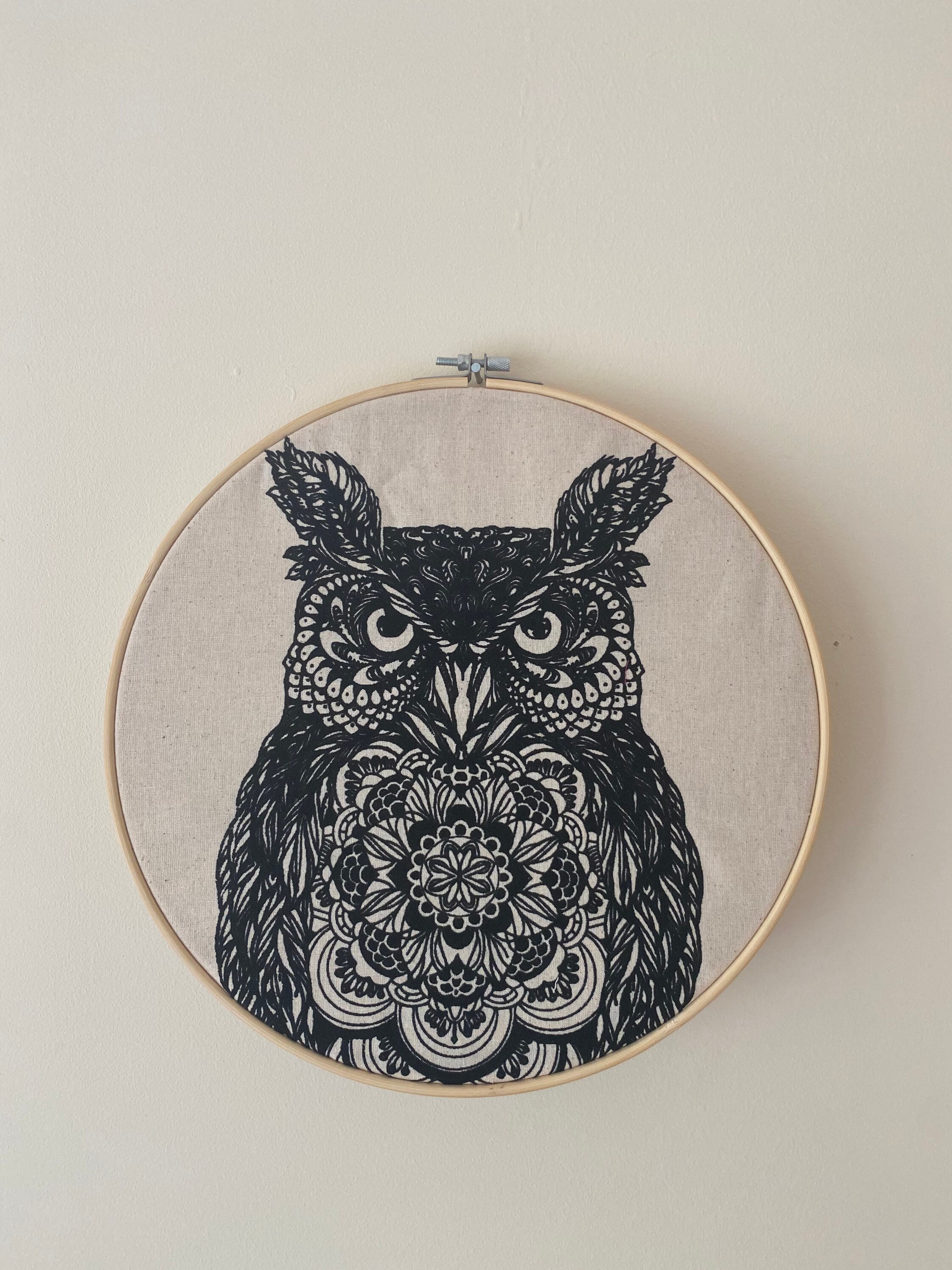 HOOP ART 30 CM embroidery hoop wall hanging retro wall decor Etsy