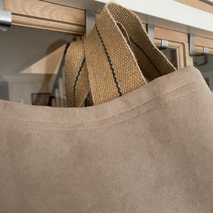 EXTRA LARGE TOTe BAG, 65 x 42 cm, Mock suede Oversize tote bag, Giant tote, ENORMOuS bag, XxL man bag image 4