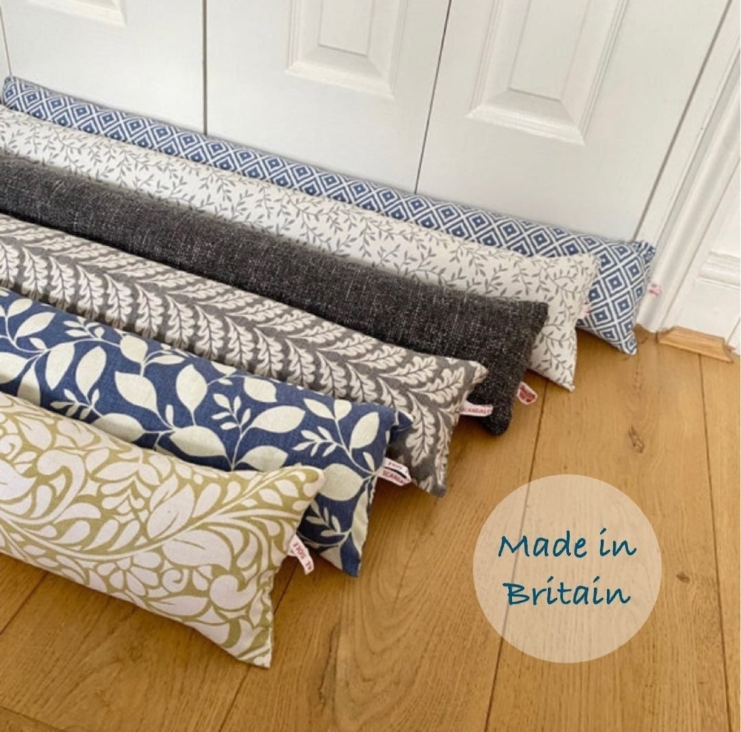DRAUGHT EXCLUDER CUSHION, Long Draft Stopper With Filling, Custom Length Draft Excluder, Door