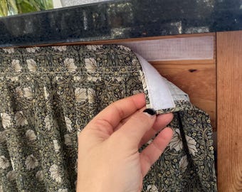 WILLiAM MORRiS FABRiC SINK SKIRT, Under Sink Curtain & Cabinet Cover