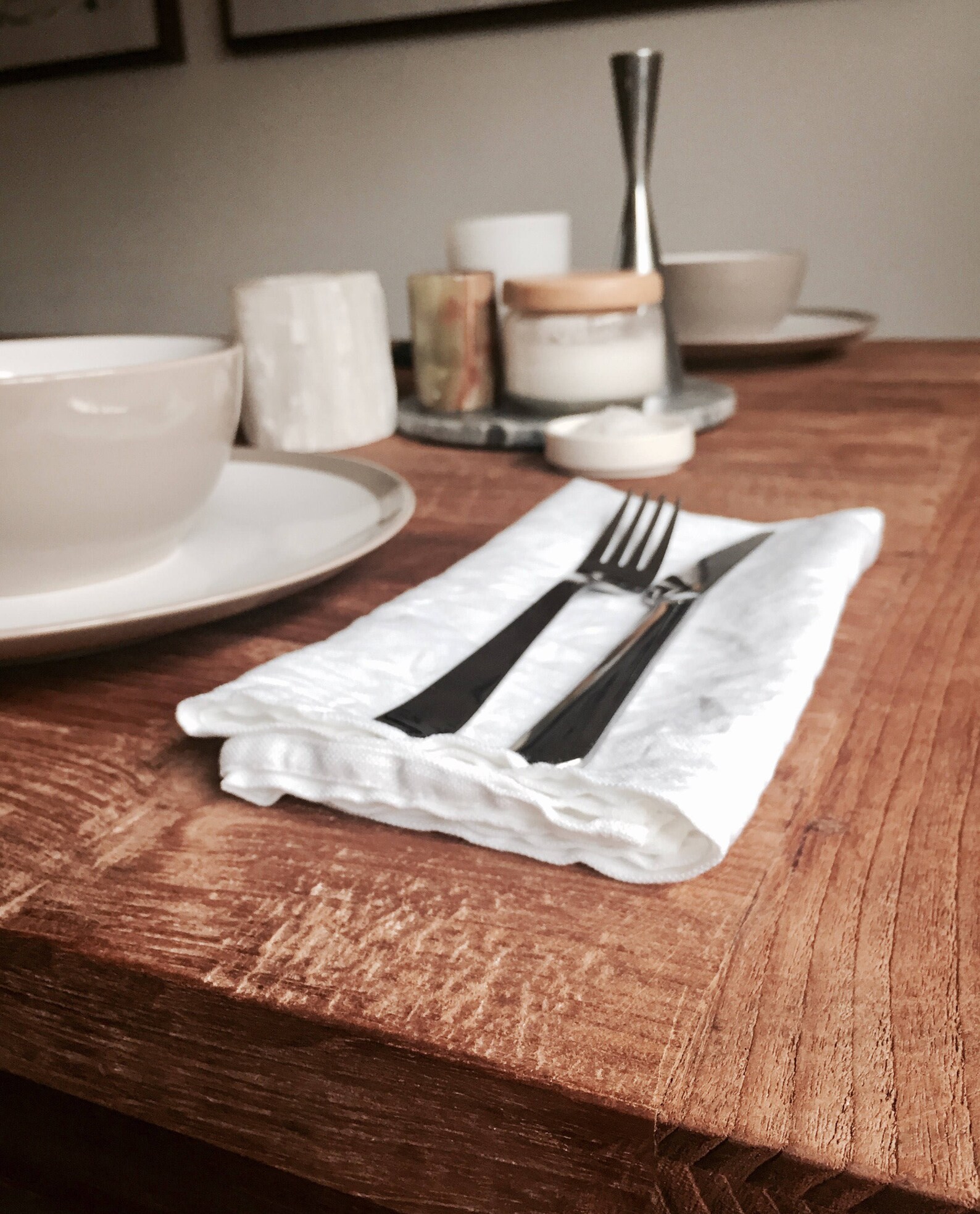 LINEN NAPKINS SETS 48 x 48 Cm napkins linen white mix linen Etsy