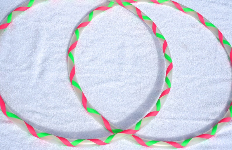 Mini Twins with ANY 2 GRIP TAPE Colors Natural Clear Poly Pro Mini Hoops Any Size image 2