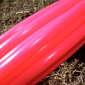 Hot Pink HDPE Hoop 5/8 OD Push Button Connection Any Size Free Sanding image 2