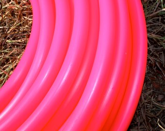 Hot Pink HDPE Hoop 5/8" OD  Push Button Connection Any Size Free Sanding