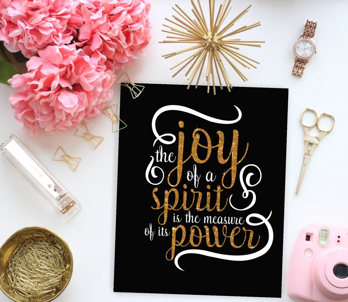 Printable Gold Glitter Wall Art Black and Gold Home Decor Etsy