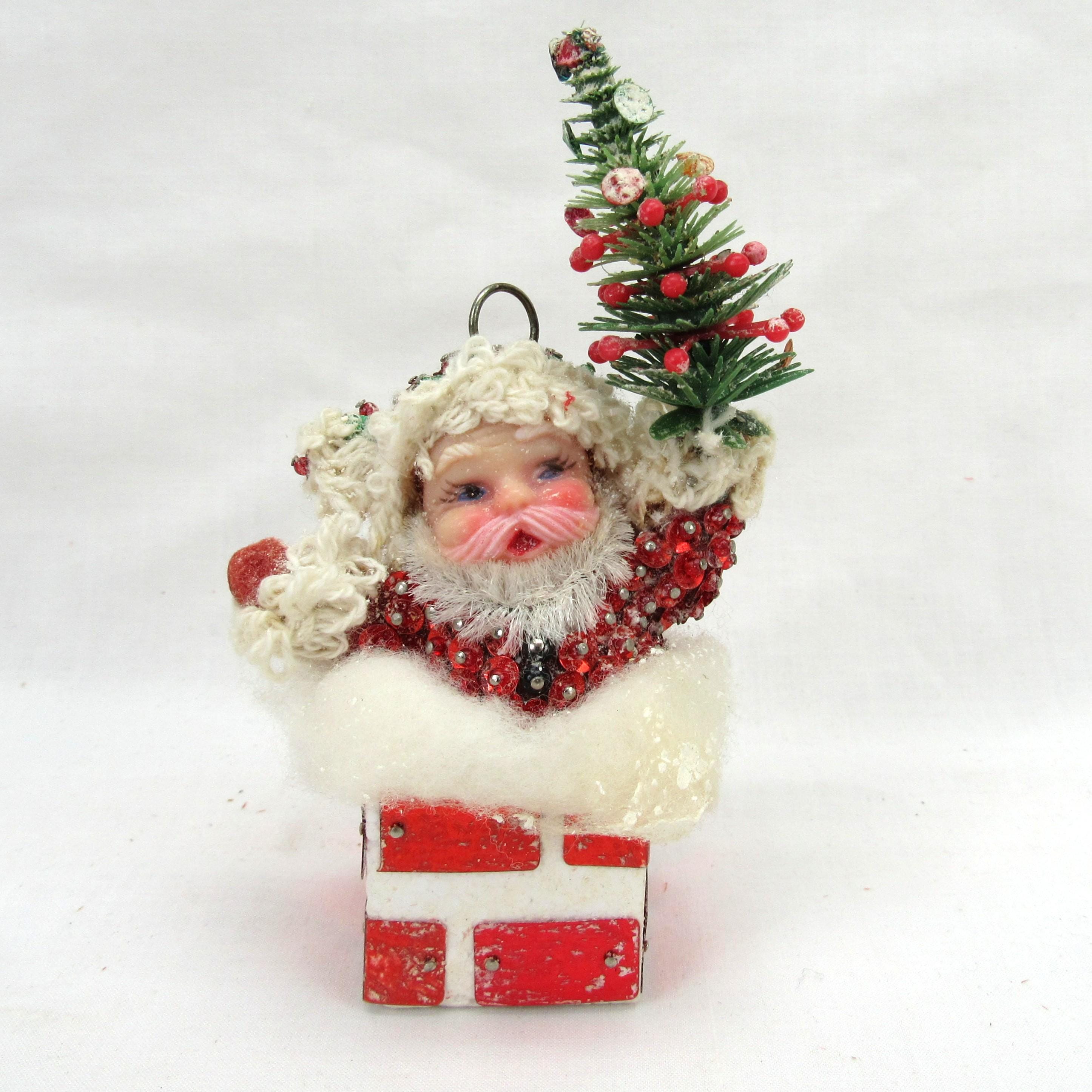 * vintage ornament ❀ * 雪の降る日の サンタクロース さん vintage ornament ❀ * 雪の降る日の サンタクロース さん