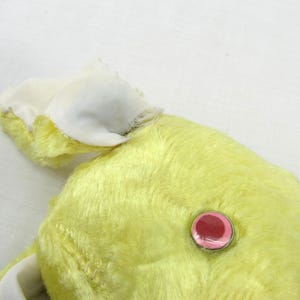 Vintage 1950s Stuffed Bunny Yellow Rabbit Toy With Pink Plastic Nose - Etsy