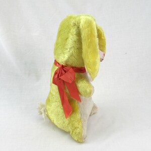 Vintage 1950s Stuffed Bunny Yellow Rabbit Toy With Pink Plastic Nose - Etsy