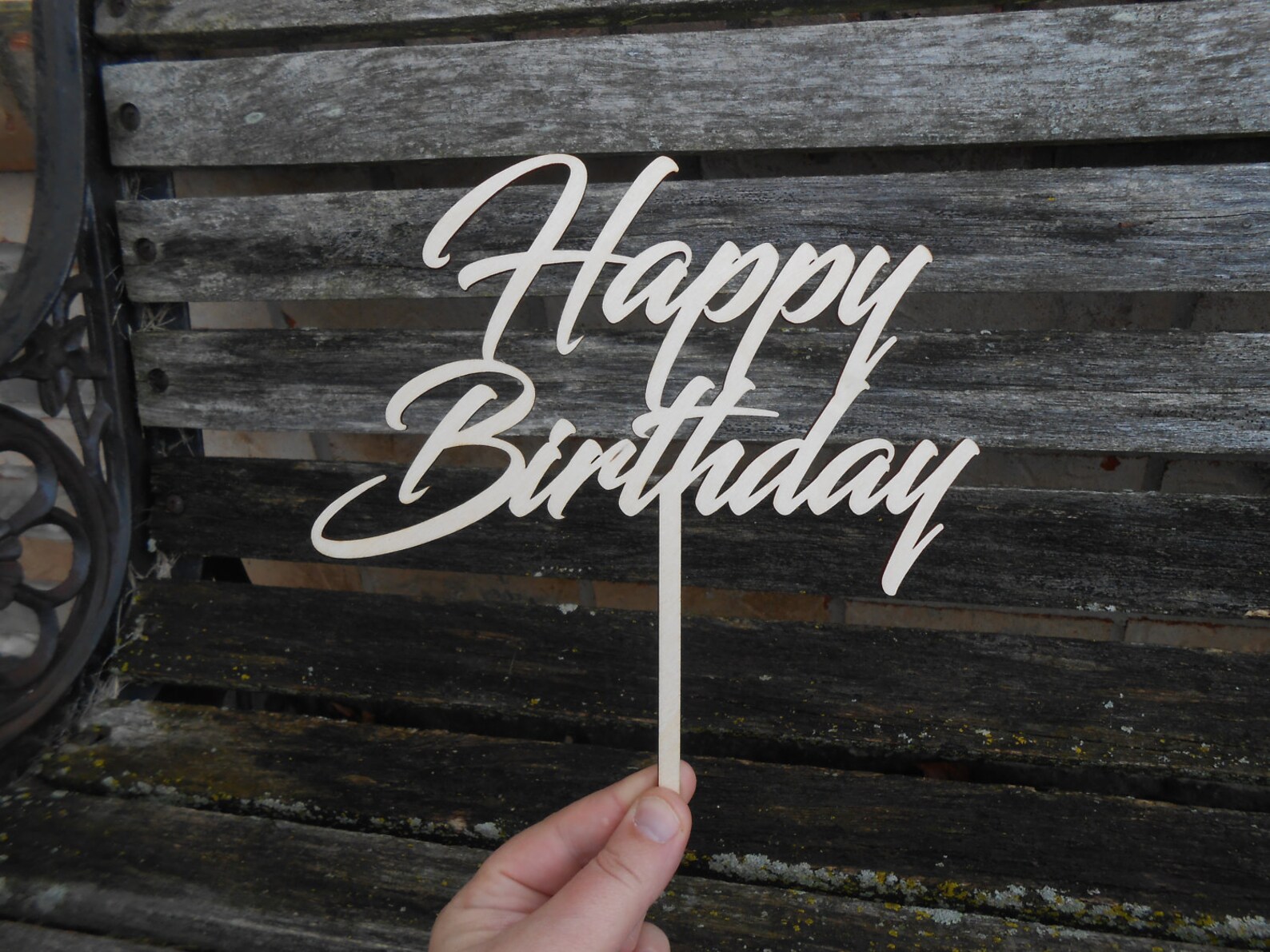 Happy Birthday Cake Topper. Laser Cut Wood. Kids Birthday | Etsy