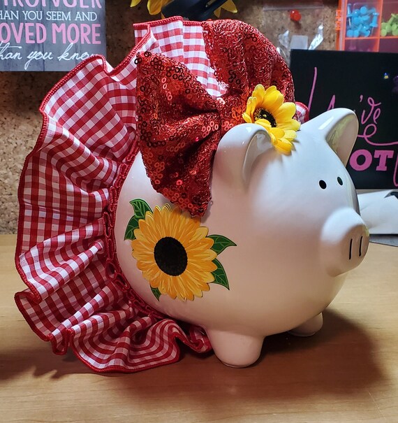 Ceramic Sunflower Decorative Piggy Bank Customizable Free Shipping