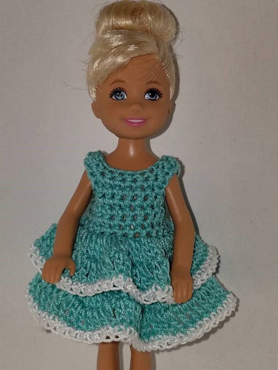 Hand crocheted Mattel Kelly Doll Clothes hot pink 