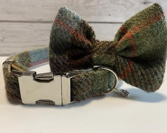 Harris Tweed Bow Tie Dog Collar - MacLeod Tartan (MacLeod)
