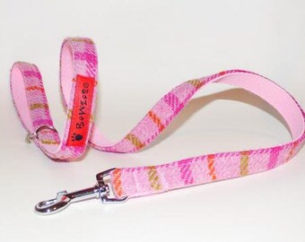 Harris Tweed Hund Blei - Baby rosa Check (Isla)
