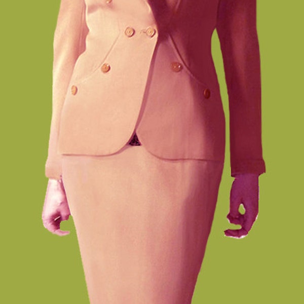 Vintage Women's Suit, Wool Gabardine ,  circa 1940'S.  all original,  ON HOLD