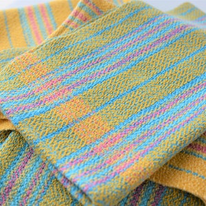 Handwoven Yellow Striped Cotton Dish Towel image 8