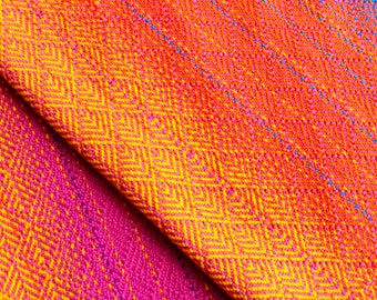 Handwoven Cotton Kitchen Towel,  Colorful Fuschia-Multi Tea Towel
