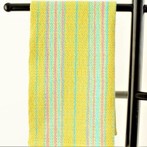 Handwoven Yellow Striped Cotton Dish Towel image 9