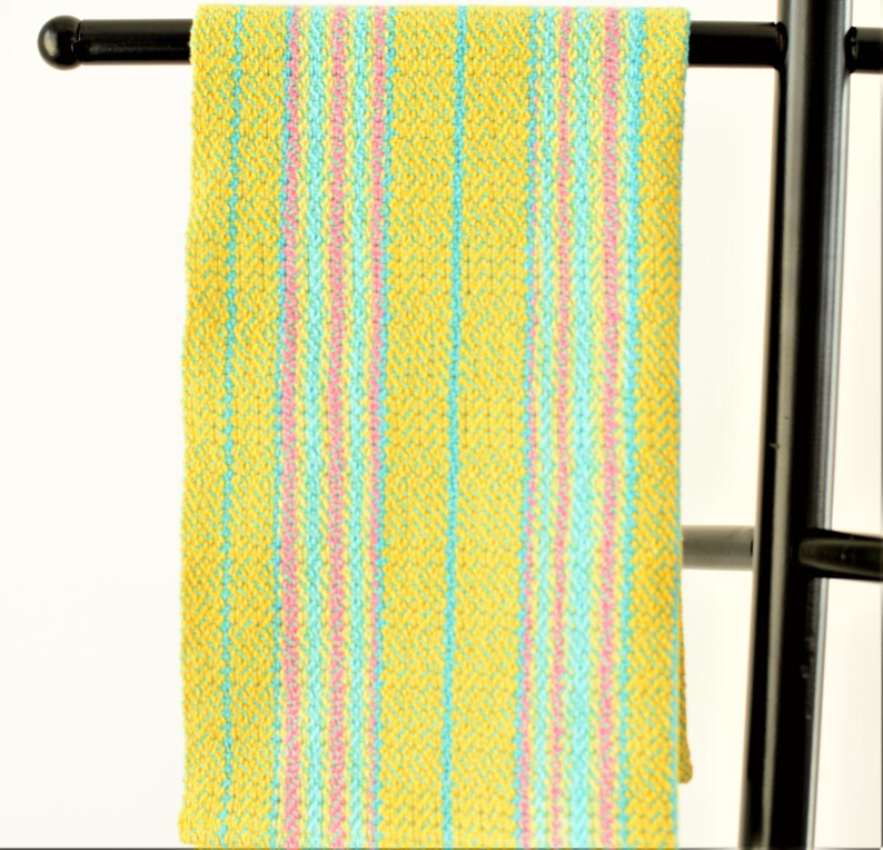 Handwoven Yellow Striped Cotton Dish Towel image 9