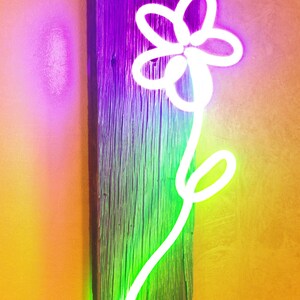 Neon Crayon Daisy 5 neon art image 3