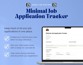 Minimal ansökningsspårning | Mall för idéer | Jobbansökningsspårning | Minimal ansökningsmall | Mall för karriärplanering