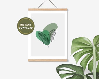 Palm Leaf Drawing Etsy