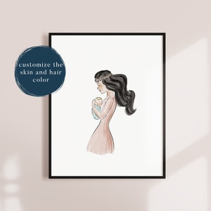 Angel Baby Boy, Miscarriage Portrait, Digital Print