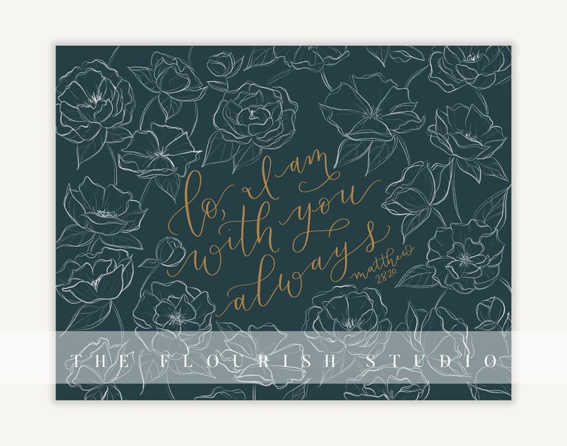 Digital Print Download With You Bible Verse Art