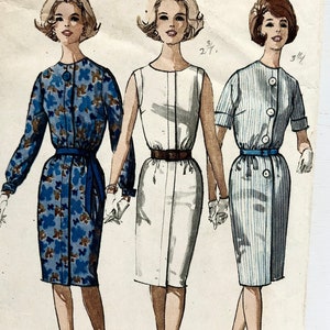 Vintage 1960&#39;s Simplicity 4985 Dress Pattern Size 12 Bust 32