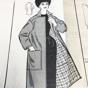 Uncut Vintage 1960&#39;s Iris Lane Mail Order Reversible Coat Pattern Size 12